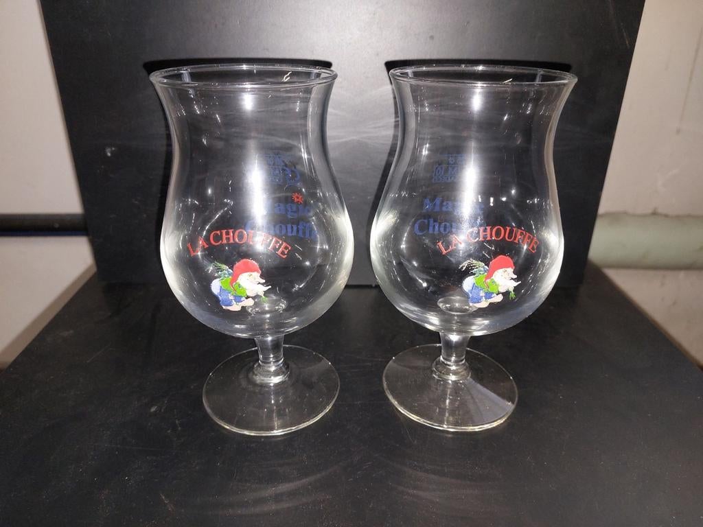 Magic Chouffe bierglazen, Ophalen of Verzenden, Zo goed als nieuw, Glas of Glazen, Overige merken