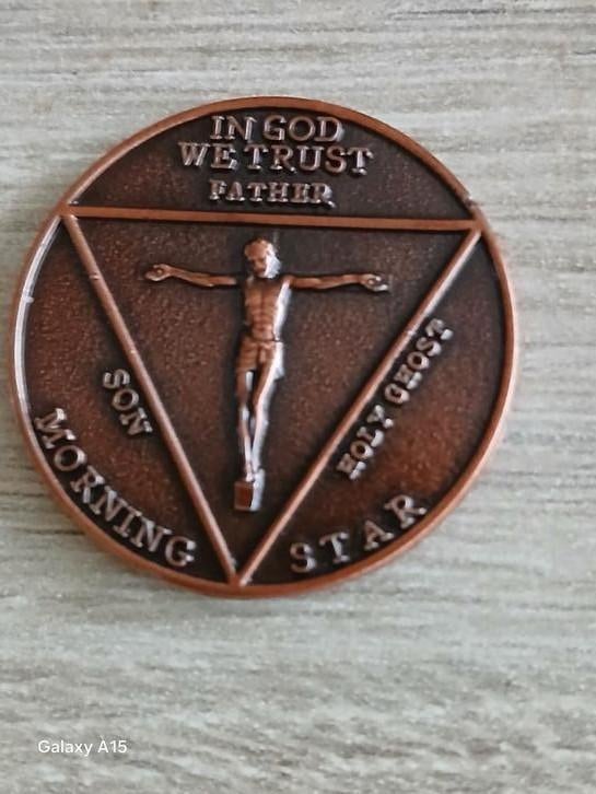 Lucifer Satan munt in God We trust, Verzamelen, Ophalen of Verzenden