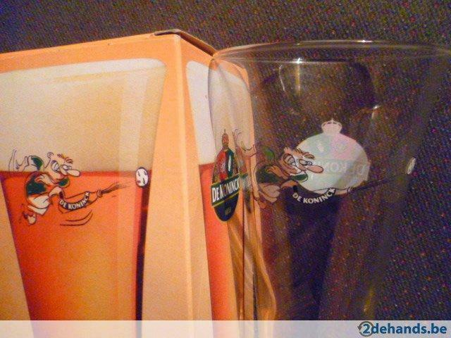 De Koninck, bierglas WK voetbal, fluitje in doos, Verzenden, Nieuw, Glas of Glazen, De Koninck