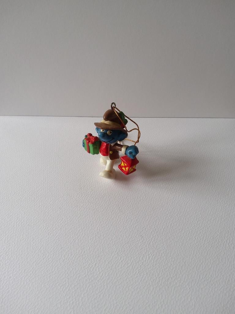 Kerstsmurf met lantaarn, Verzamelen, Ophalen of Verzenden, Gebruikt