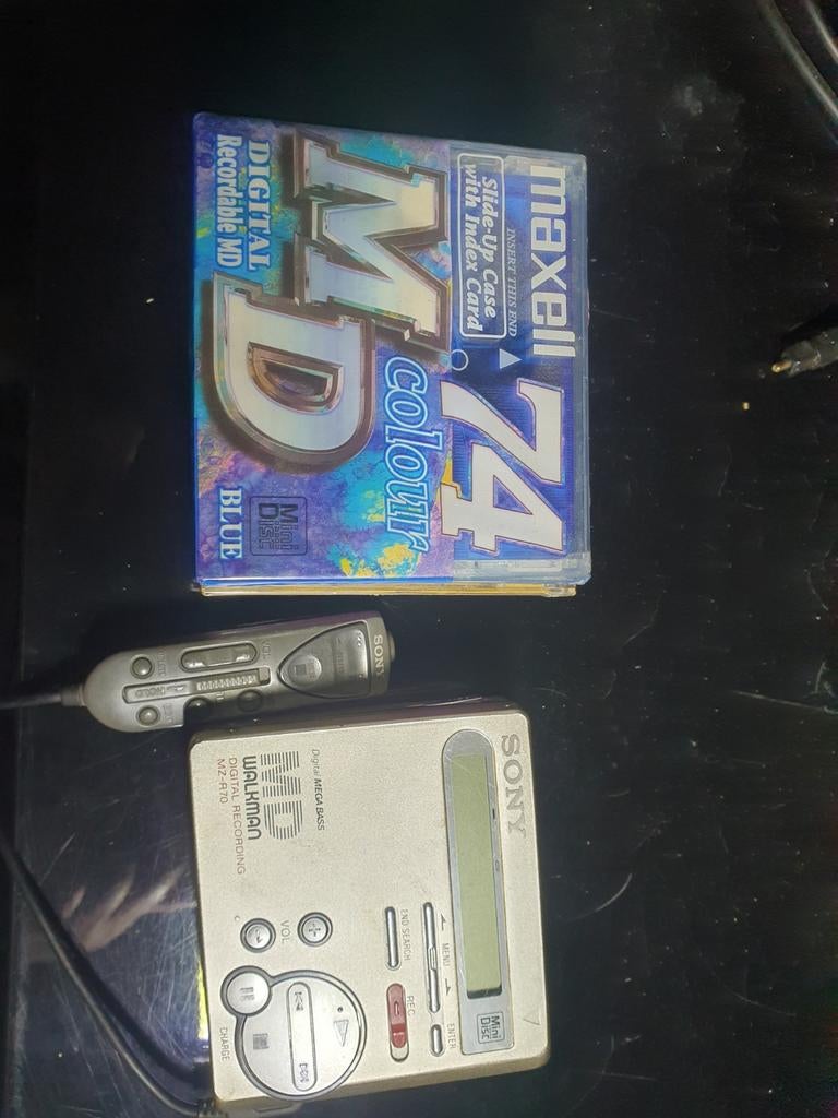 Minidisc sony model MZ-R70 plus 7 disc new, Ophalen of Verzenden