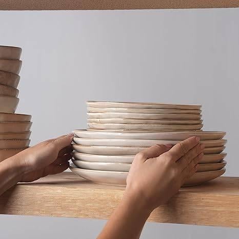 24-delig tafelservies van reactief aardewerk | GRATIS LEV, Huis en Inrichting, -, Verzenden, -, Nieuw
