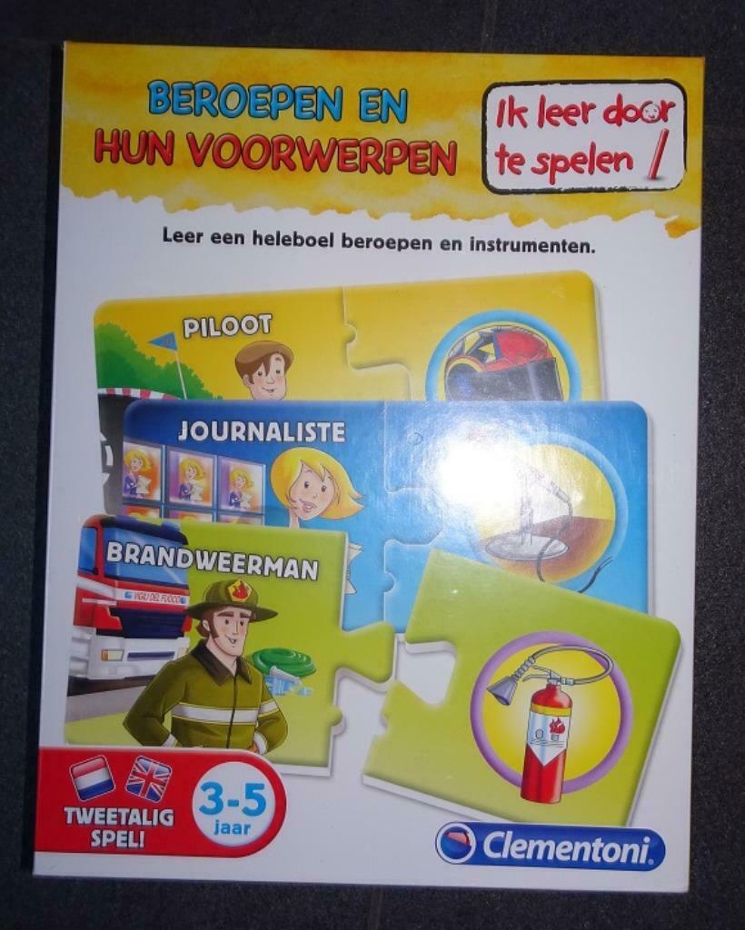 Clementoni - Beroepen en hun voorwerpen, ik leer door te spe, Ophalen of Verzenden, Nieuw, Taal en Lezen