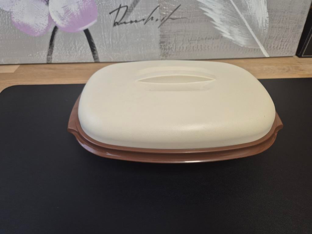 Cuiseur vapeur Tupperware, Maison & Meubles, Cuisine| Tupperware, Enlèvement ou Envoi, Utilisé, Brun, Récipient ou Bol