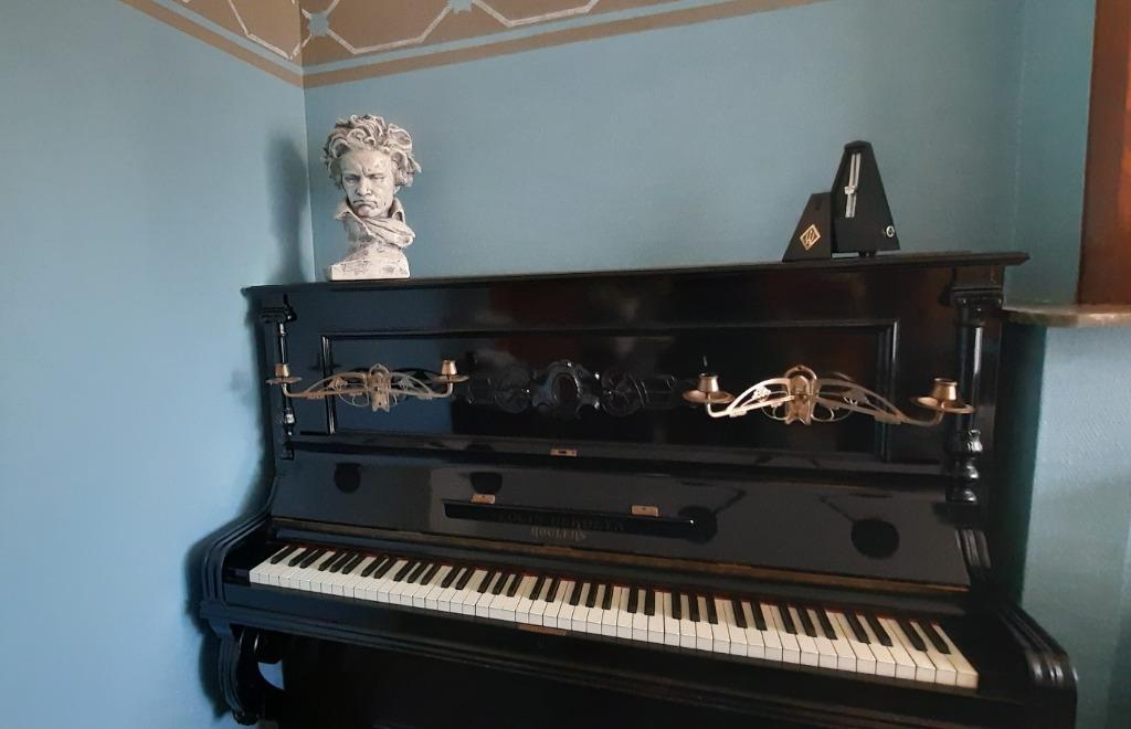Zwarte buffet piano Louis Derdeyn, Musique & Instruments, Enlèvement, Utilisé, Noir, Piano
