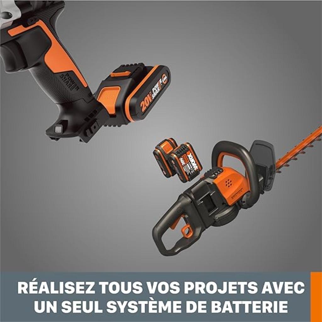WORX | Batterie 20 V 4 Ah | compatible avec les outils WORX, Neuf, -, -, Worx