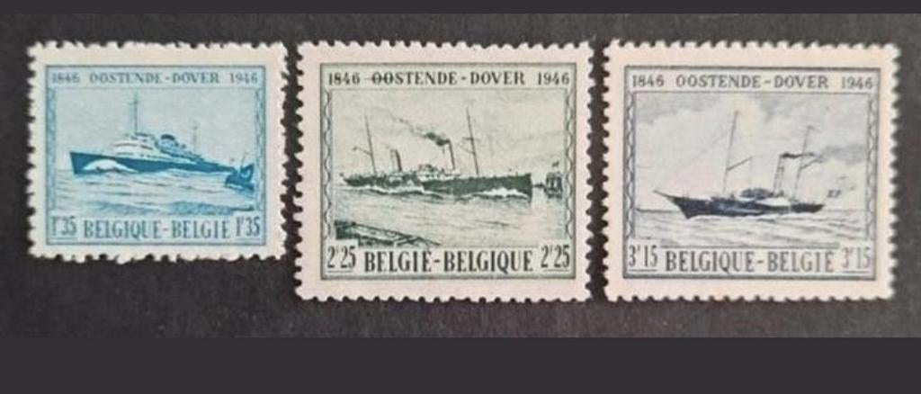 België: OBP 725/27 ** Maildienst Oostende-Dover 1946., Postzegels en Munten, Scheepvaart, Orginele gom, Ophalen of Verzenden, Zonder stempel