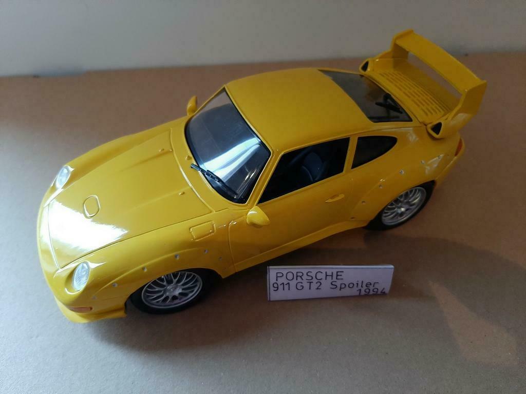 Porsche 911 GT2 Spoiler 1/18 1994 Anson sans boite, Hobby & Loisirs créatifs, Voitures miniatures | 1:18, Enlèvement ou Envoi