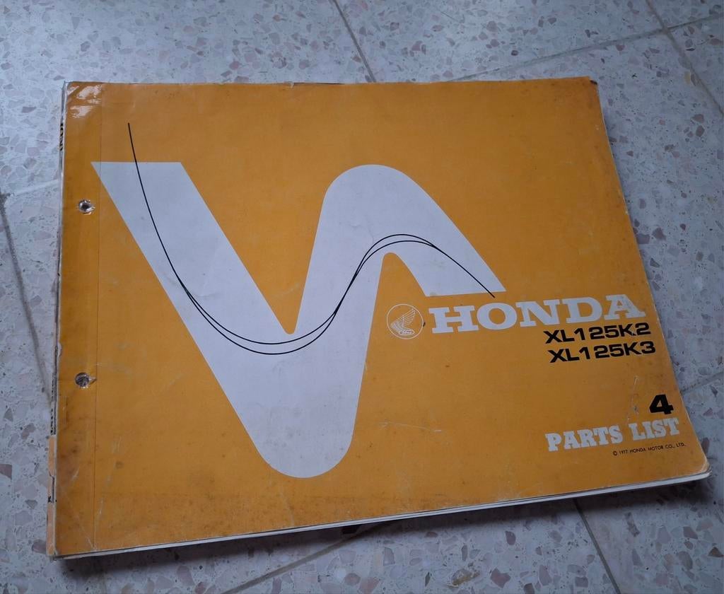 Honda XL125 K2, K3 Parts Manual 1975, Motos, Modes d'emploi & Notices d'utilisation, Enlèvement ou Envoi, Honda