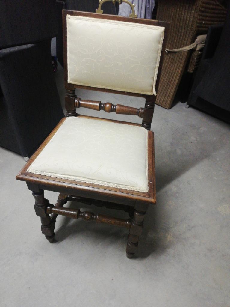 Lot de 6 chaises de salle à manger, Ancien, Enlèvement, Blanc, Tissus
