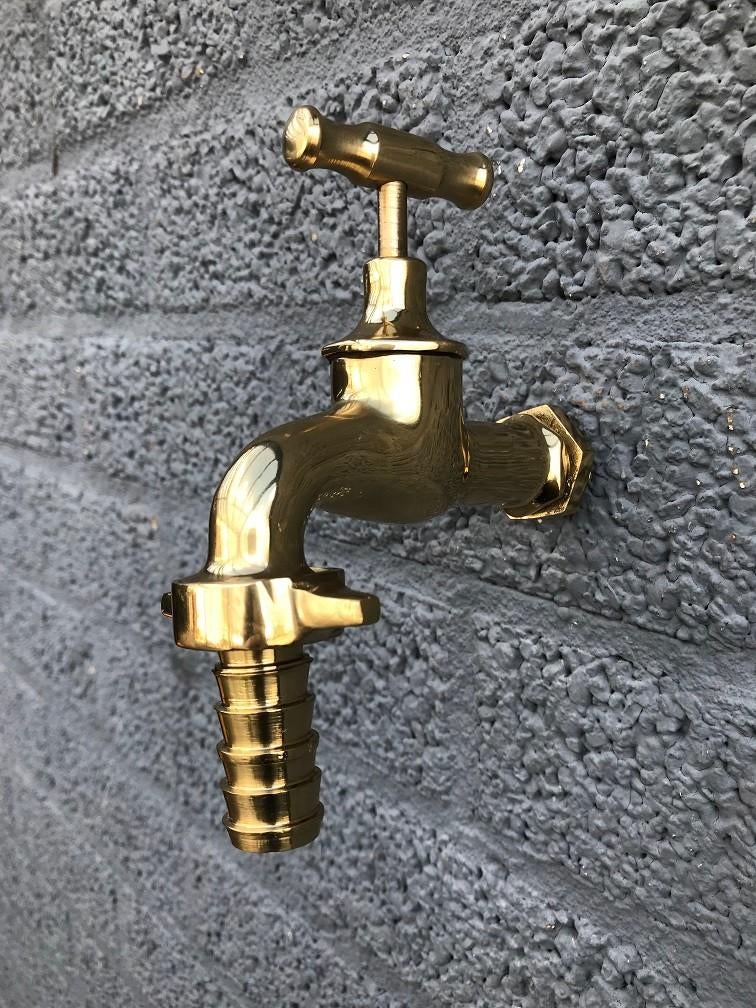 Waterkraan voor tuin fonteinen, messing, Ophalen of Verzenden, Kraan