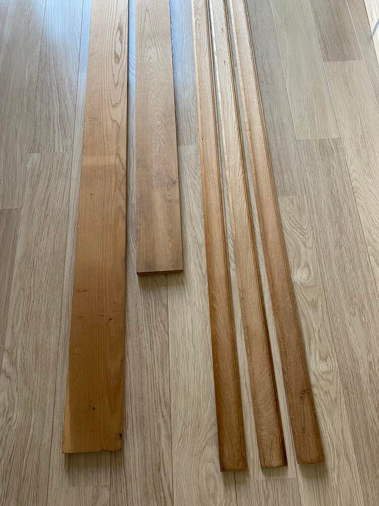 Houten eiken planken en plinten, Doe-het-zelf en Bouw, Hout en Planken, Ophalen, Eiken