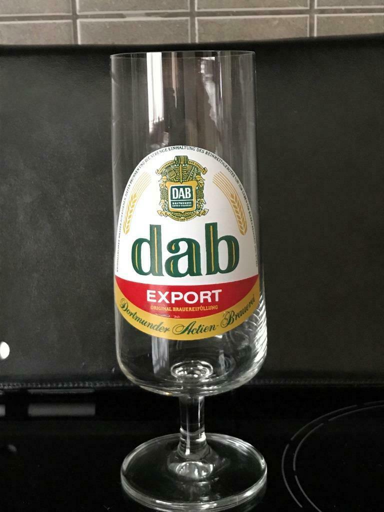 Dab Export bierglas, Verzamelen, Biermerken, Ophalen of Verzenden, Gebruikt, Glas of Glazen, Overige merken