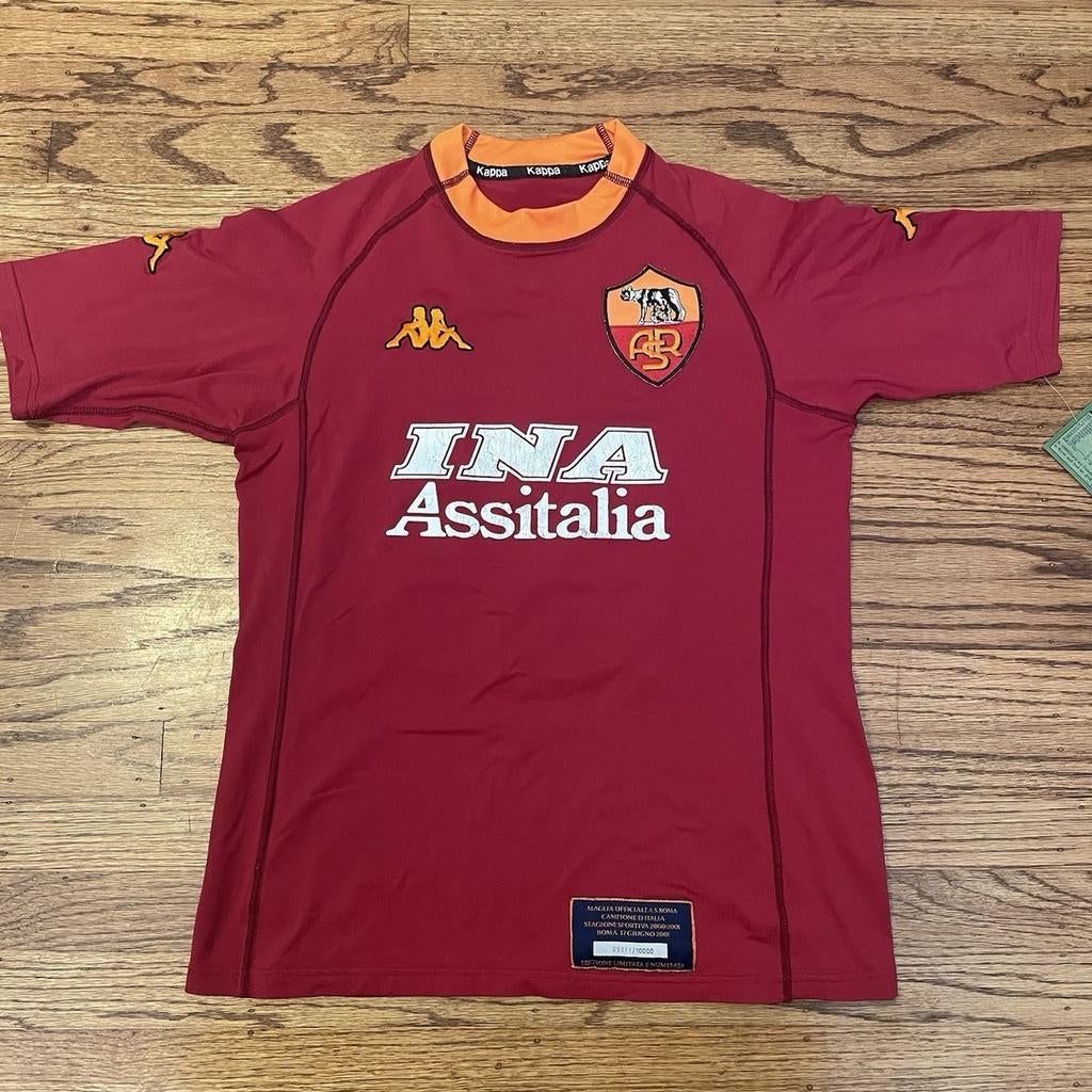 AS Roma Totti Voetbalshirt Origineel Nieuw 2001, Envoi, Comme neuf