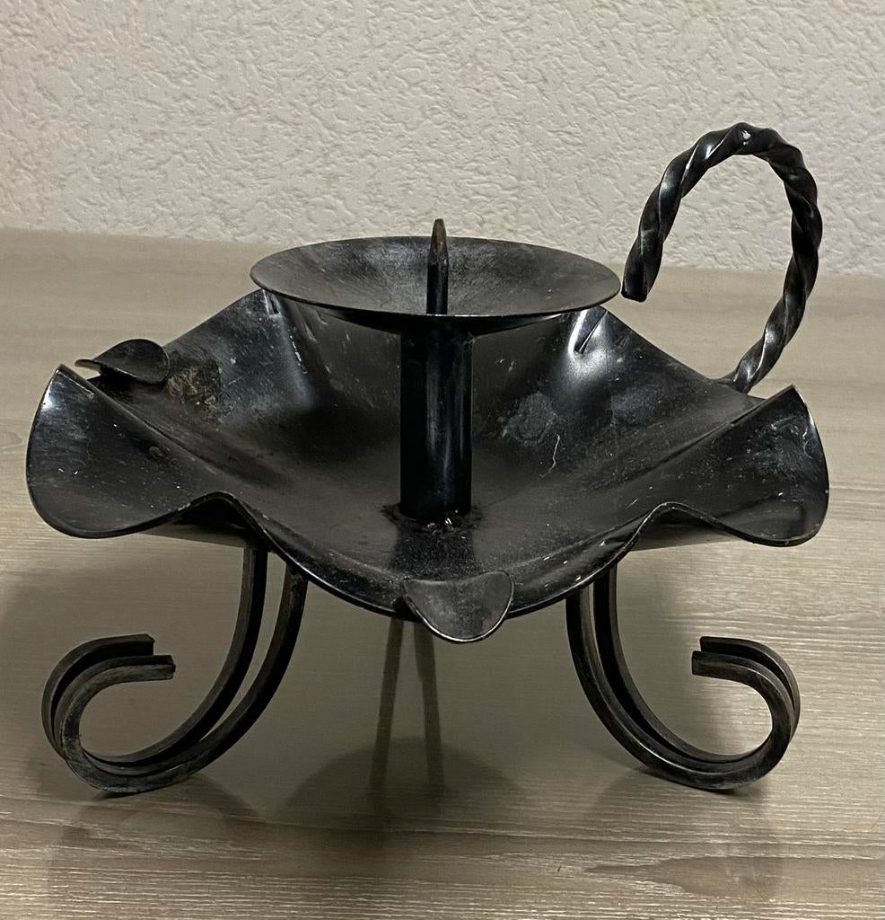 Vintage smeedijzeren kaarsenhouder, prijs: 10€, Ophalen of Verzenden