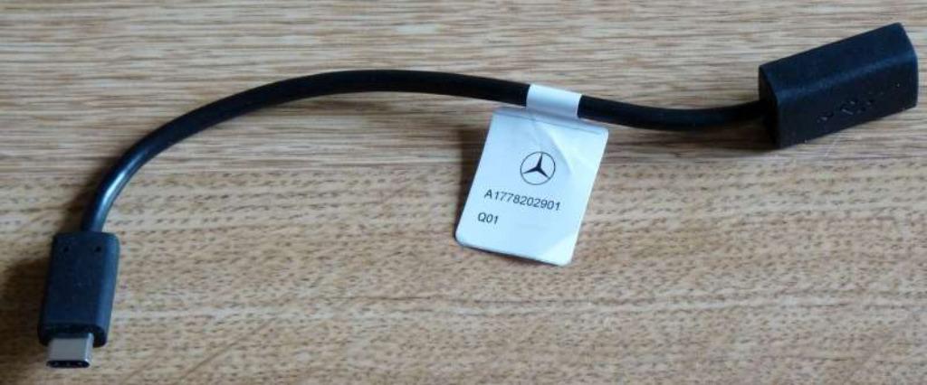 Mercedes USB type C verloopkabel, Auto diversen, Auto-accessoires, Ophalen of Verzenden