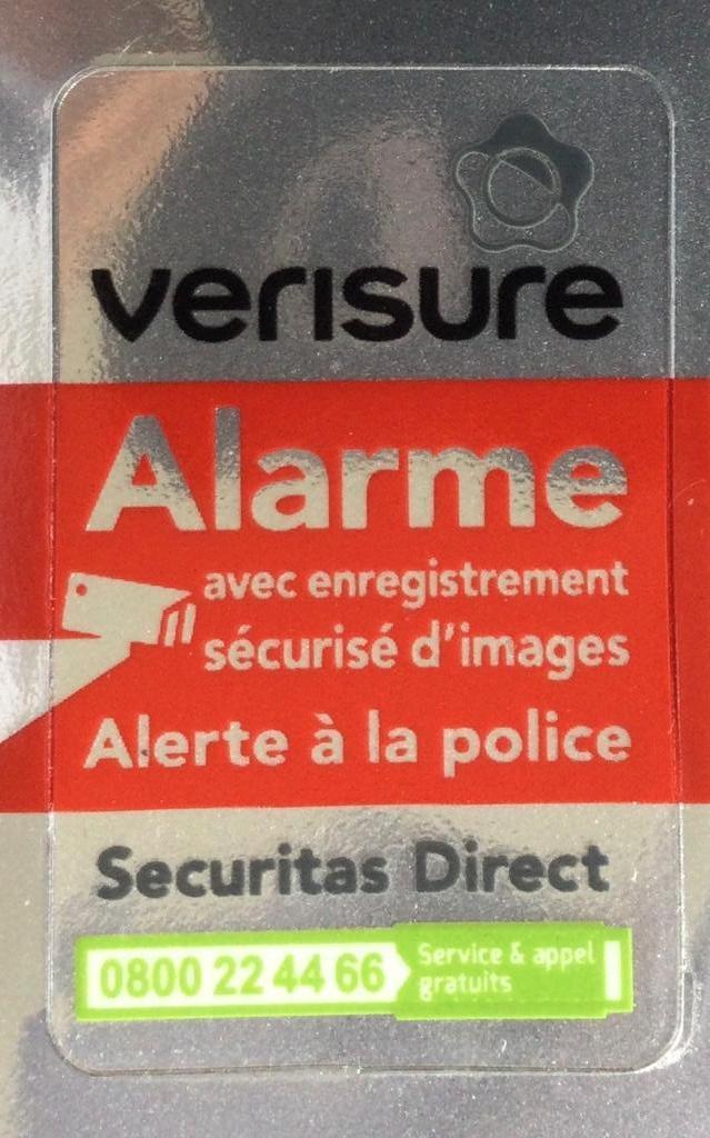 Verisure Securitas Direct alarme autocollant, Doe-het-zelf en Bouw, Hang- en Sluitwerk, Nieuw, Overige typen, Ophalen of Verzenden