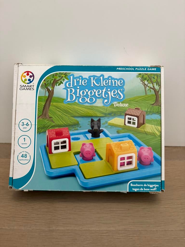 Drie kleine biggetjes deluxe - Smart Games, Hobby en Vrije tijd, Een of twee spelers, Ophalen, Gebruikt, Smart Games