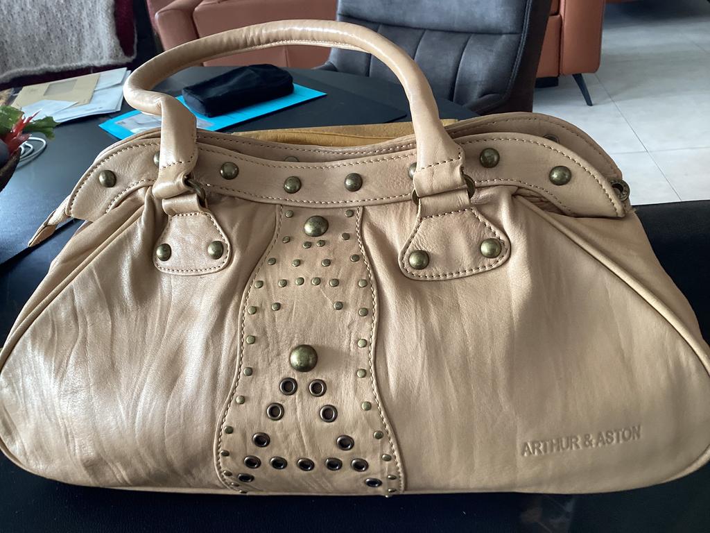 handtas van Arthur & Aston, Enlèvement, Comme neuf, Beige, Sac à main