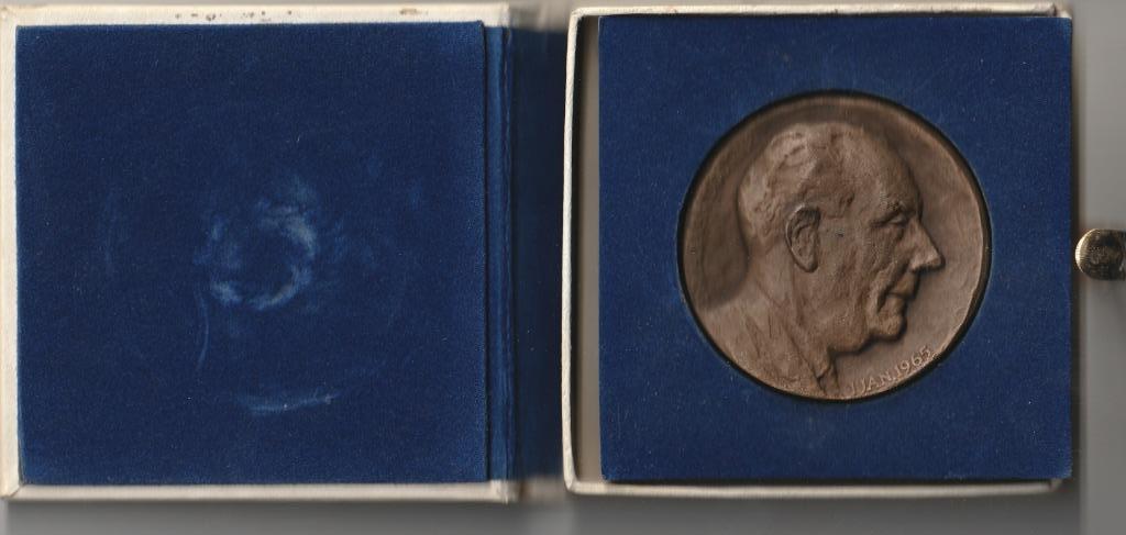 Médailles de bronze de DR ,H,J, Van Doorne 1er janvier 1965, Enlèvement ou Envoi, Bronze