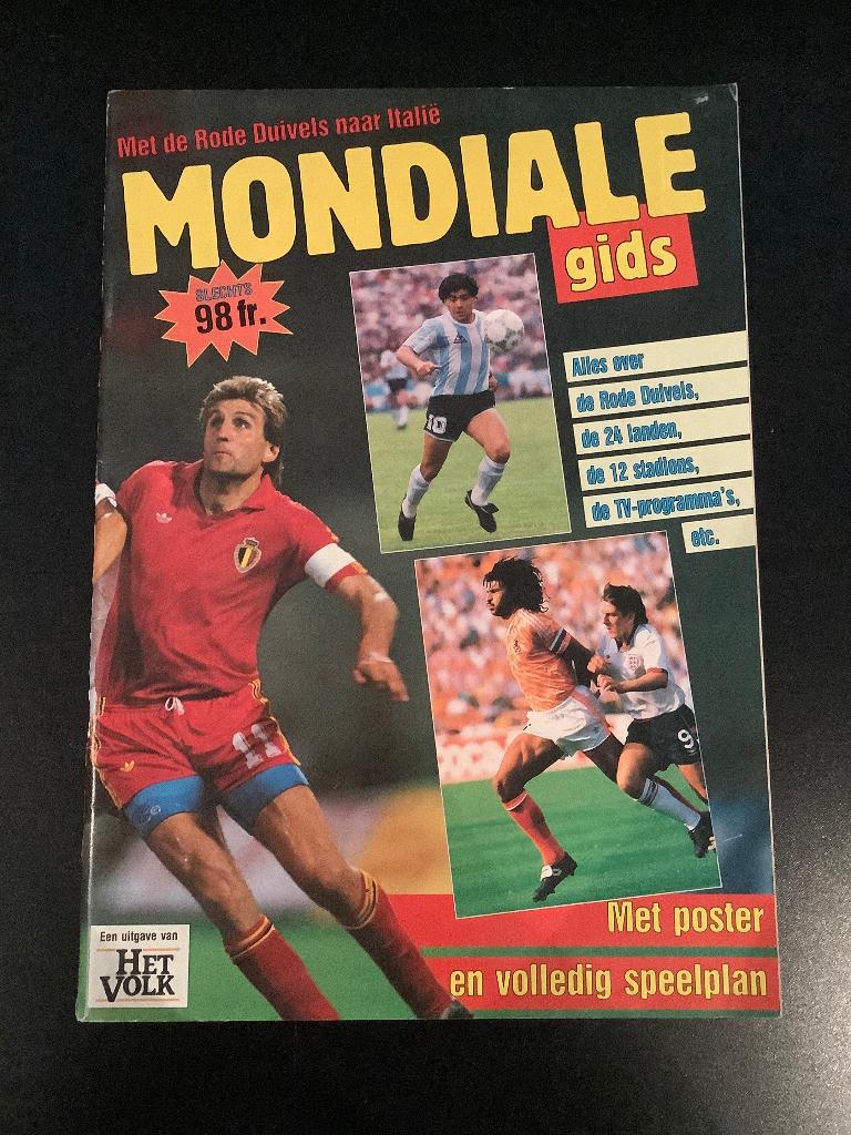 Mondiale 90 Gids - met de Rode Duivels naar Italië, Verzamelen, Ophalen of Verzenden, Zo goed als nieuw, Boek of Tijdschrift