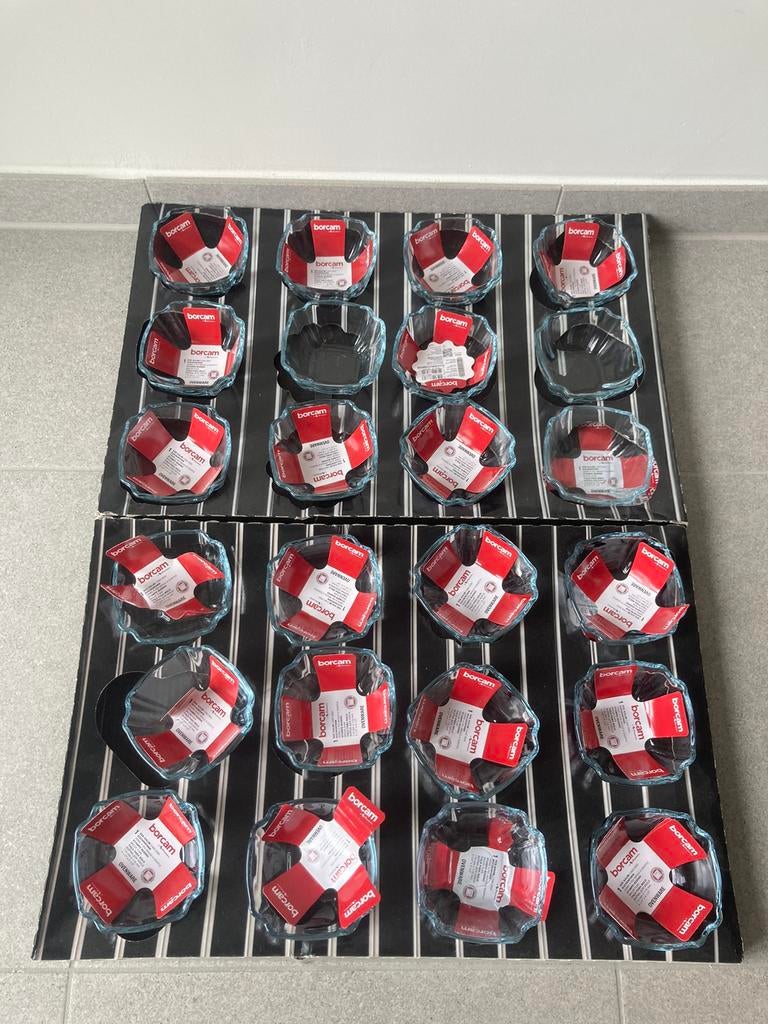 Nieuw 24x Pasabahce Borcam cake dish/ovenschaaltjes, Enlèvement, Neuf, Verre, Balance ou Balances