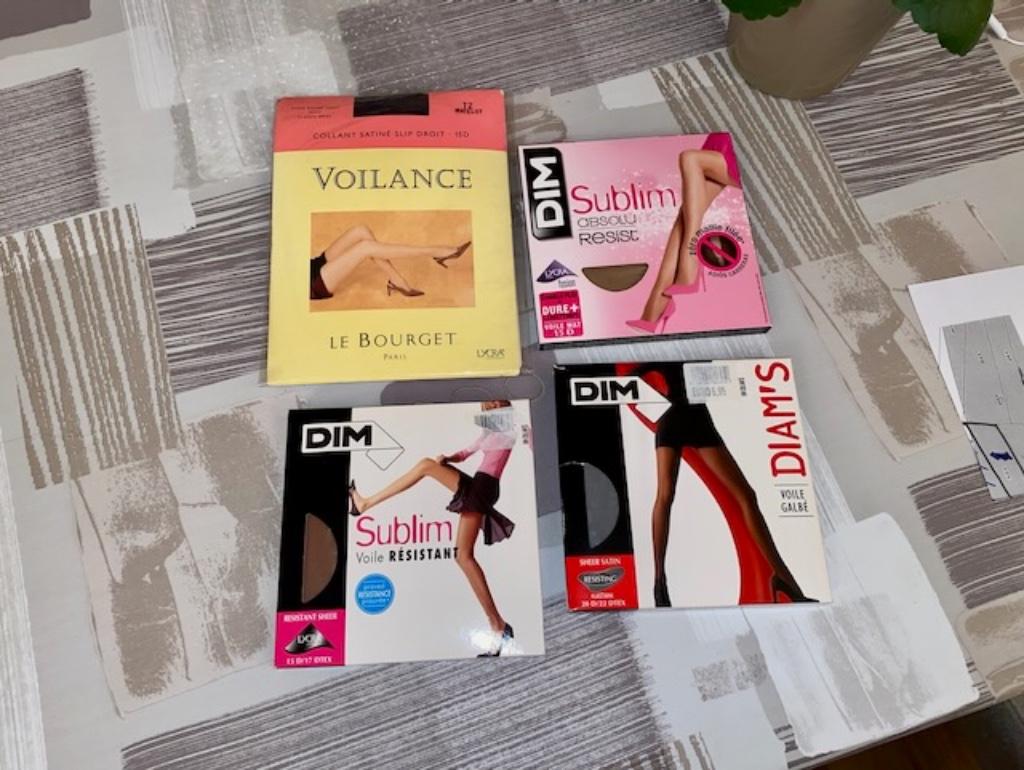 Lot de 4 paires de collants femme DIM et Le Bourget, Kleding | Dames, Ophalen, Blauw, Nieuw, Dim