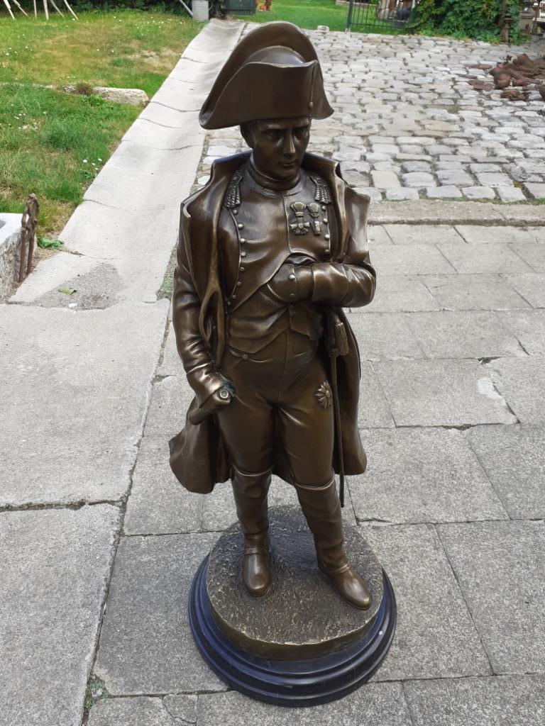 GROOT BRONZEN BEELD VAN NAPOLEON GESIGNEERD, Ophalen, Brons