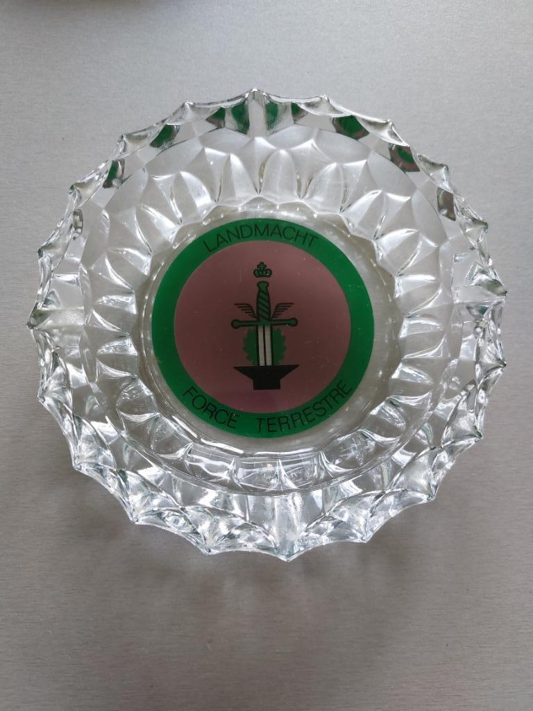 Glazen asbak ABL Landmacht Force terrestre, Verzamelen, Militaria | Algemeen, Ophalen of Verzenden, Landmacht, Overige typen