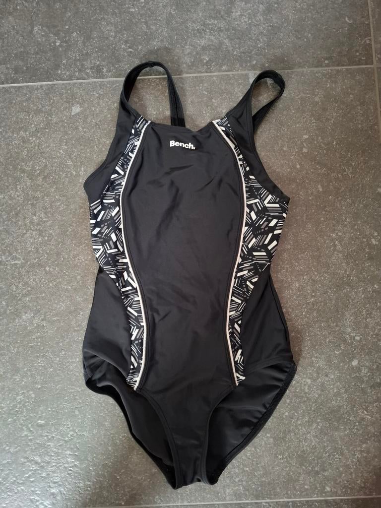 Banc Maillot de bain noir et blanc taille 146-152, Enlèvement ou Envoi, Comme neuf, Fille, Taille 146