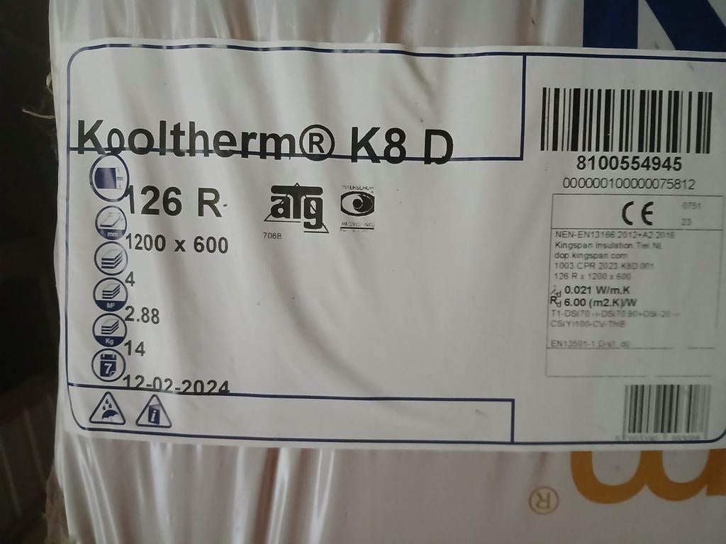 Kingspan Kooltherm K8 D te koop, Bricolage & Construction, 10 à 15 m², Comme neuf, Enlèvement, Autres matériaux