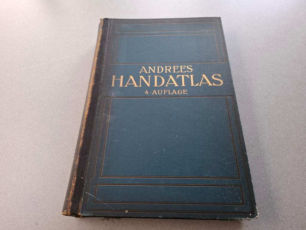 Andrees handatlas 1903 herdruk van 1899, Antiek en Kunst, Ophalen of Verzenden