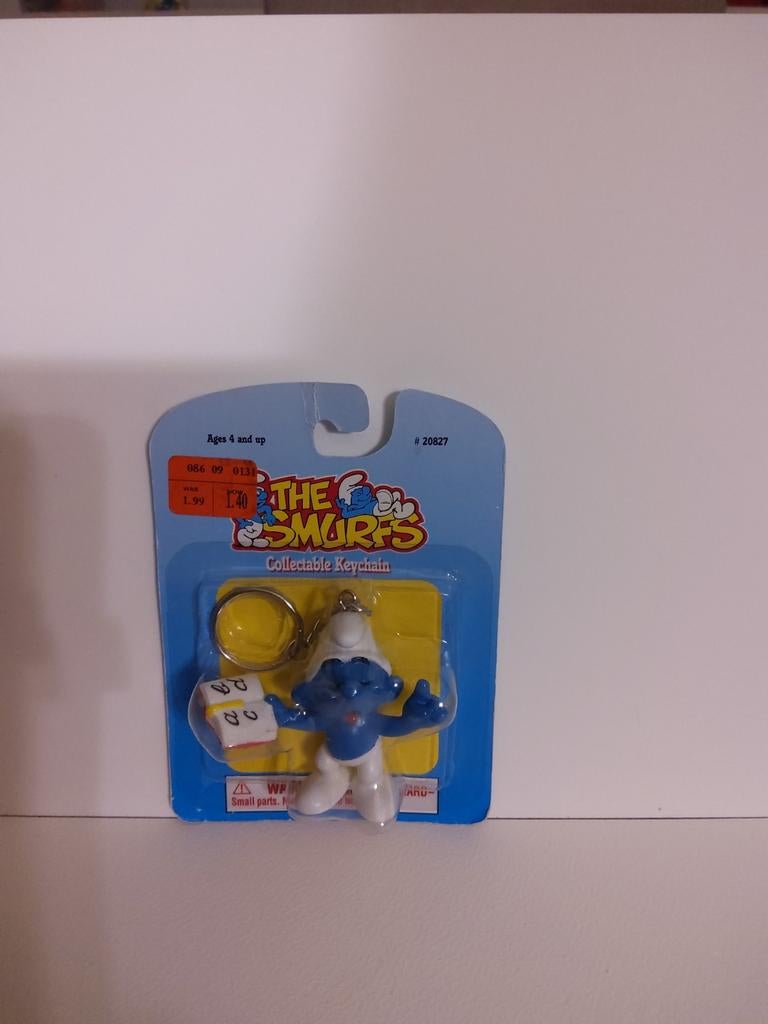 Smurf Professor sleutelhanger, Verzamelen, Smurfen, Ophalen of Verzenden, Nieuw, Poppetje, Figuurtje of Knuffel