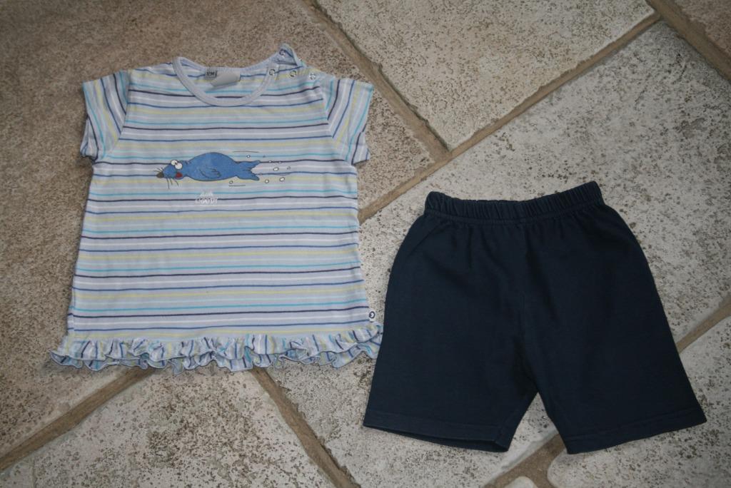 pyjama Woody korte mouwen maat 80, Enlèvement ou Envoi, Utilisé, Fille, Vêtements de nuit ou Sous-vêtements