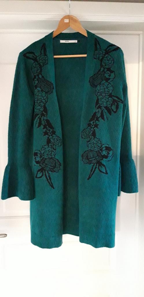 Prachtige groen-zwarte cardigan Steps XS, Kleding | Dames, Ophalen of Verzenden, Zo goed als nieuw, Groen