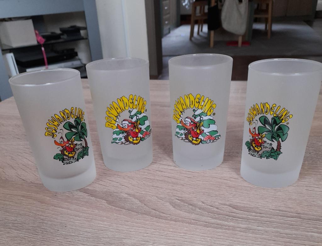 4 glazen boswandeling, Verzamelen, Ophalen of Verzenden, Zo goed als nieuw, Borrel- of Shotglas