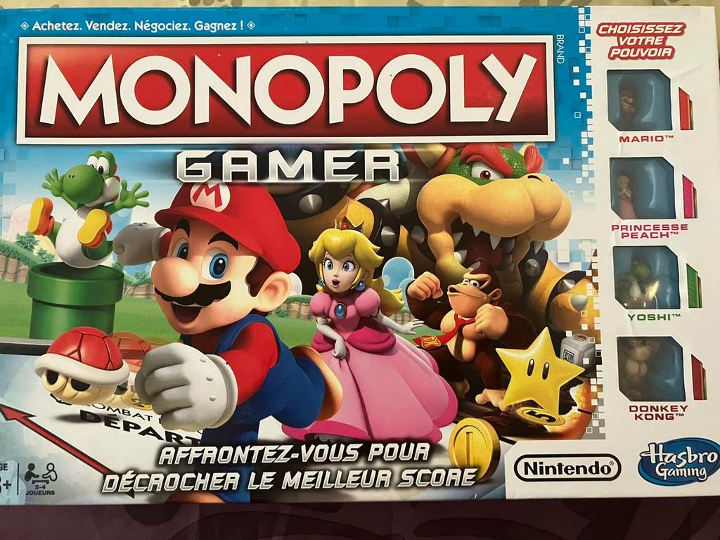 Jeu Monopoly Gamer Super Mario, Trois ou quatre joueurs, Comme neuf, Hasbro