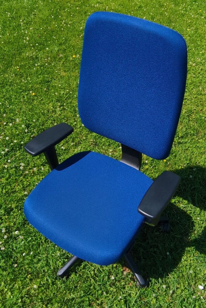 chaise de bureau à roulette, Enlèvement, Utilisé, Bleu, Chaise de bureau