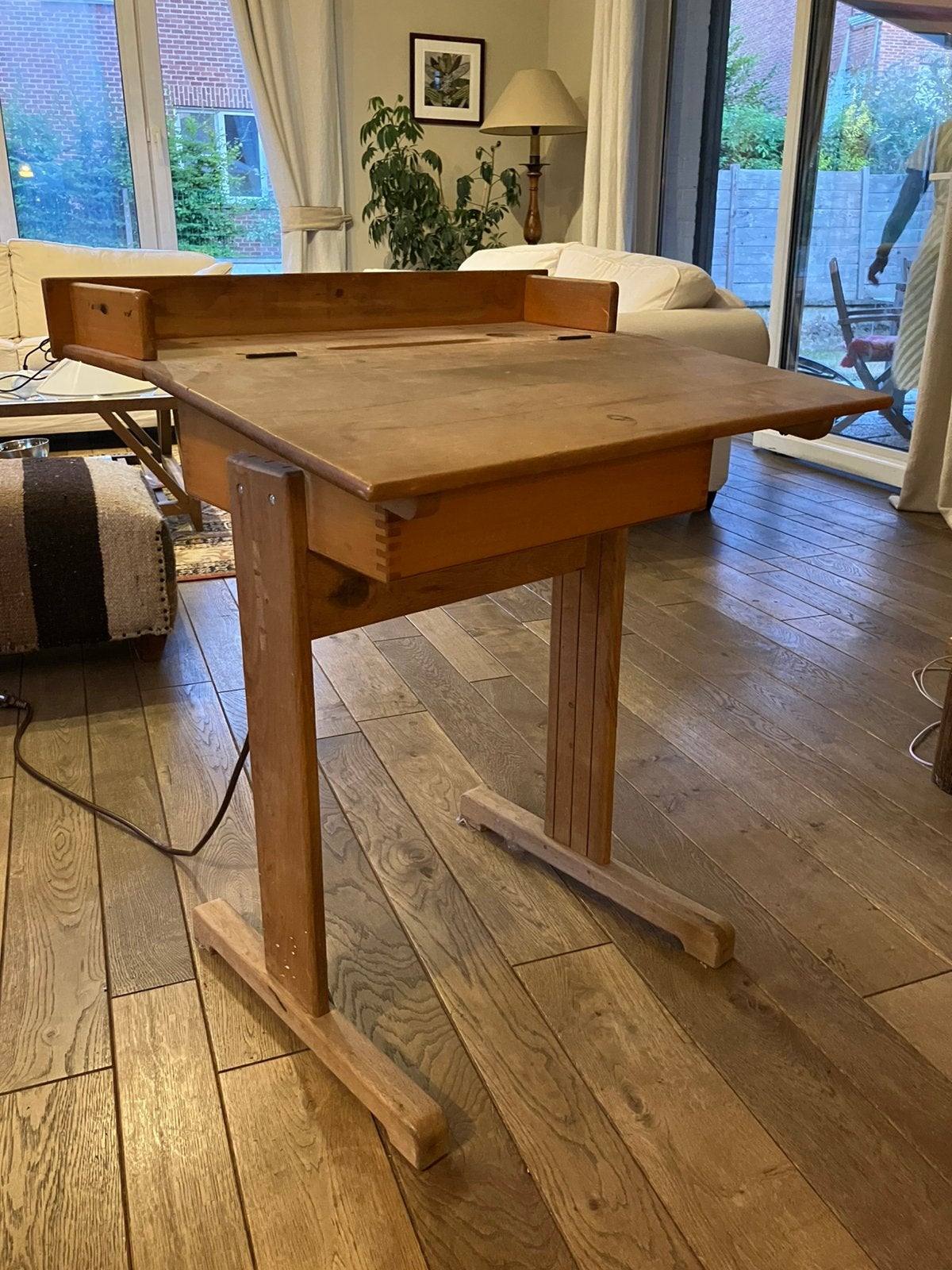 Ancuen buteau d’écolier, Maison & Meubles, Bureau d'écolier, Vintage, Utilisé, Bois