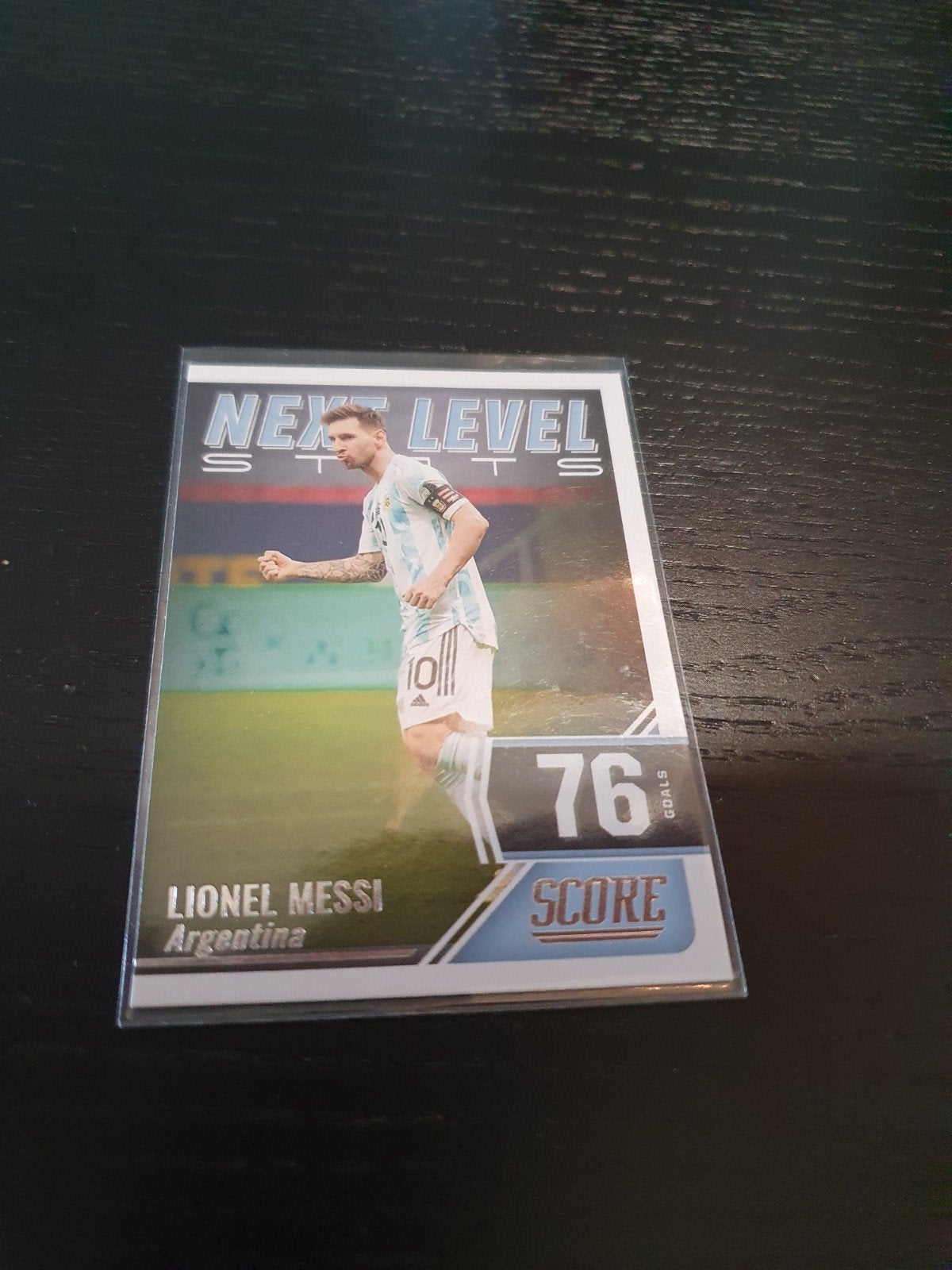 Lionel Messi Next levels stats insert Panini 2021, Ophalen of Verzenden, Nieuw, Plaatje