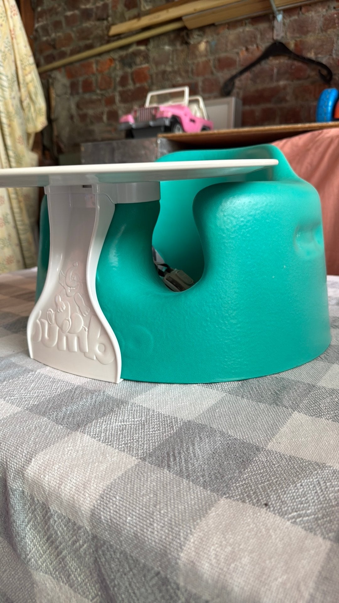 Bumbo babyzitje, Ophalen, Gebruikt