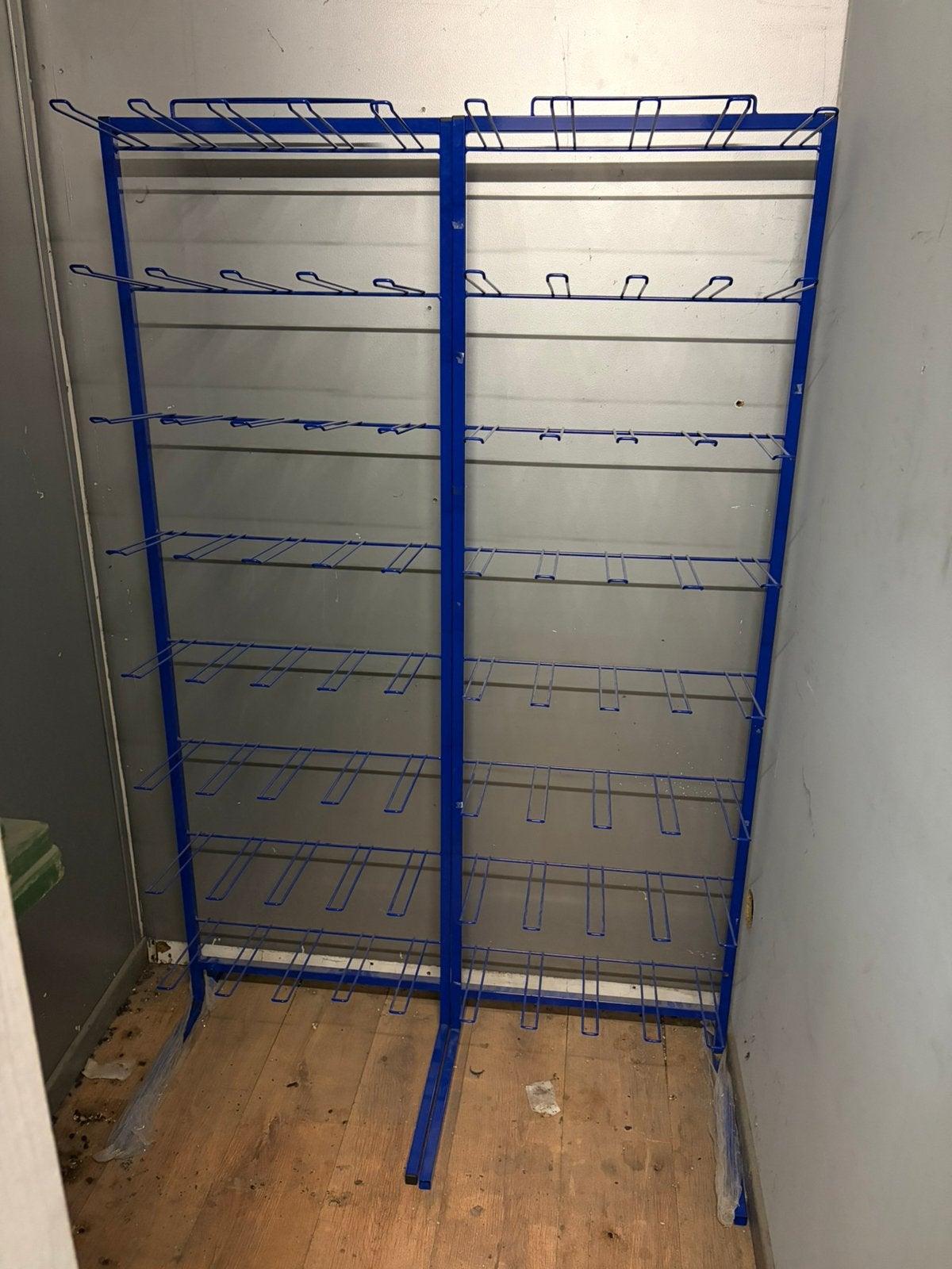 2x Metalen Displayrek / Winkelrek Blauw (54 x 166 cm), Ophalen
