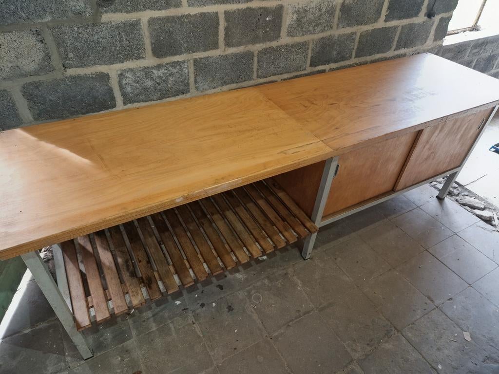 Oude massieve beuken tafel, Huis en Inrichting, Ophalen