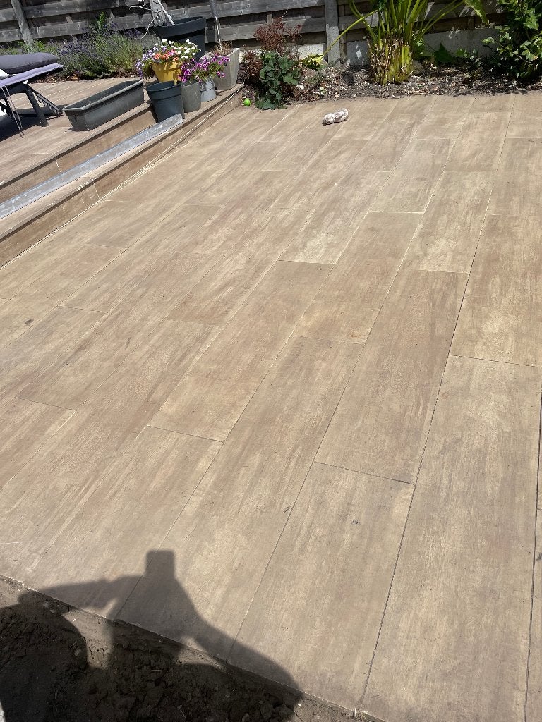 Keramische terrastegel, Ophalen, Zo goed als nieuw, 10 m² of meer, Terrastegels