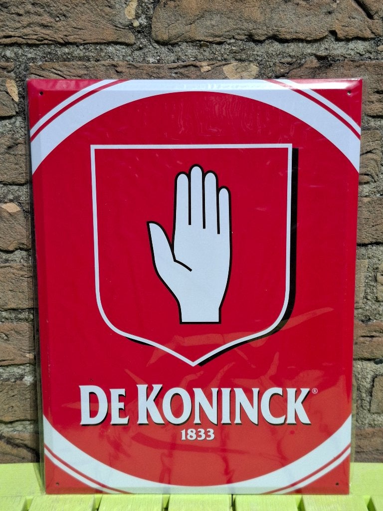 Plaque publicitaire rare authentique De Koninck, Collections, Enlèvement ou Envoi, Neuf, Panneau, Plaque ou Plaquette publicitaire