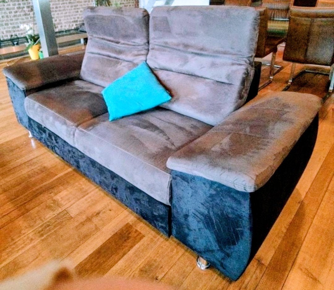 Antraciet Design Sofa-Slaapbank - ACTIE!, Huis en Inrichting, Ophalen, Alcantara moderne stijl, Tweepersoons, Zo goed als nieuw