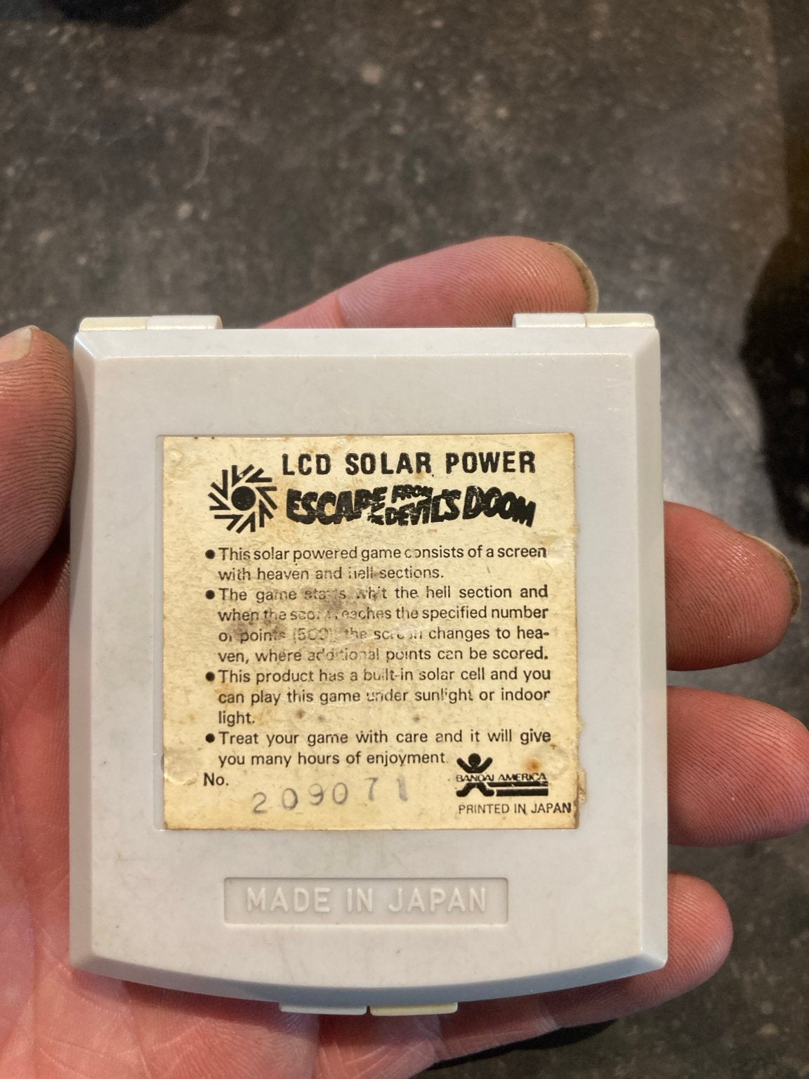 Vintage Bandai LCD Solar Power Devil’s Doom 1982, Ophalen, Zo goed als nieuw
