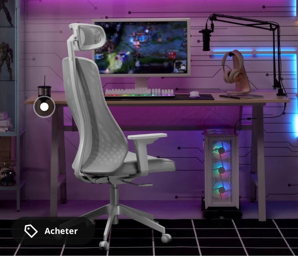bureau gamer Ikea, Maison & Meubles, Bureaux, Comme neuf, Bureau gaming, IKEA, Bois, Démontable, Réglable en hauteur, Goulotte de câbles