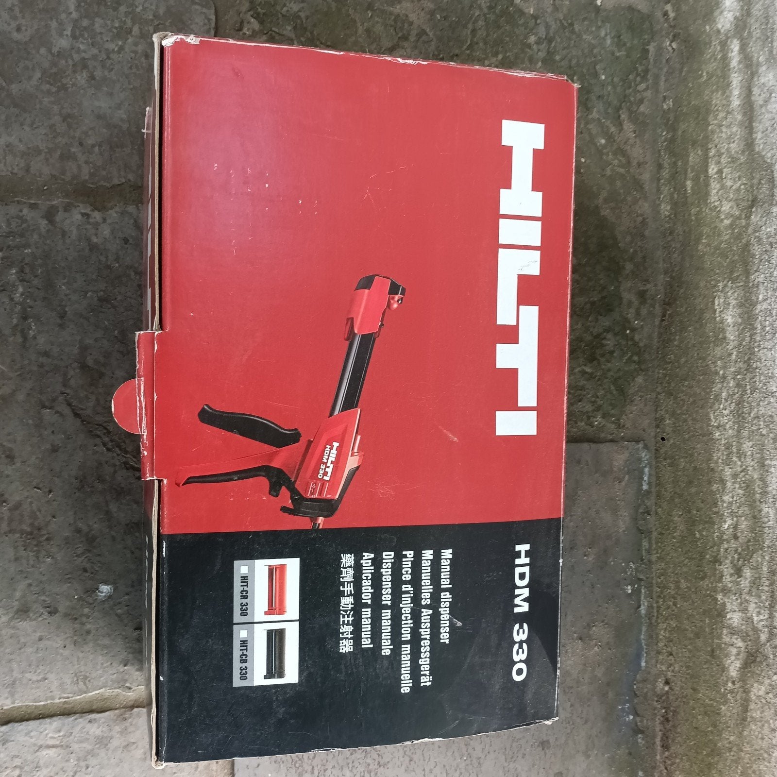 Hilti 2 componenten spuit, Ophalen, Hilti
