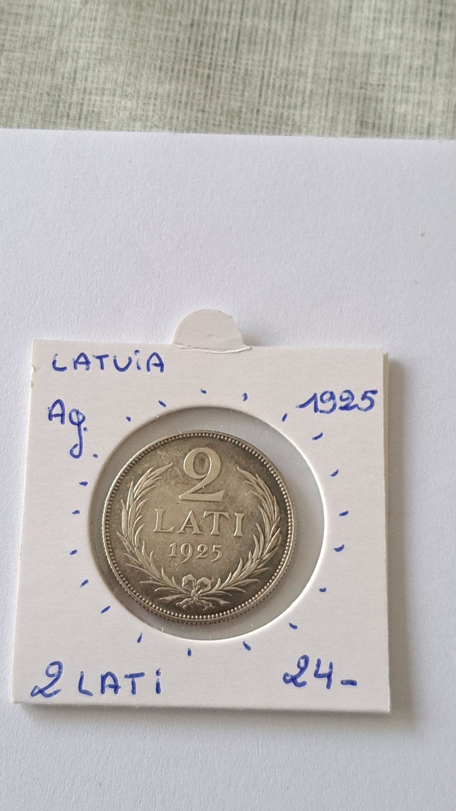 Latvia 2 lati 1925 AG, Postzegels en Munten, Ophalen of Verzenden